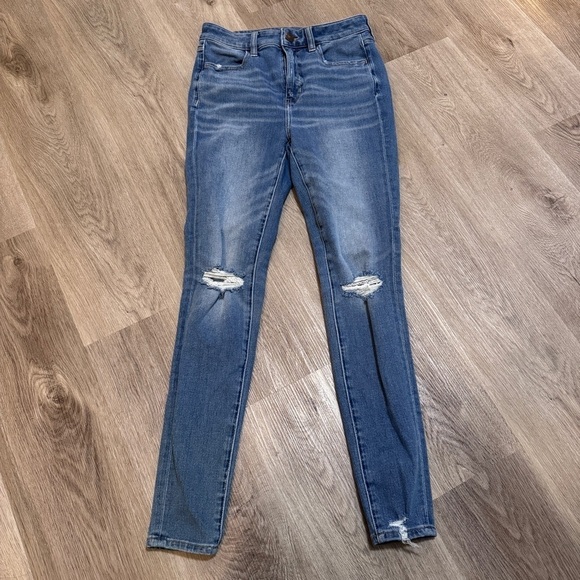 American Eagle Outfitters Denim - American Eagle Hi Rise Jegging Jeans 6 Regular Denim Distressed